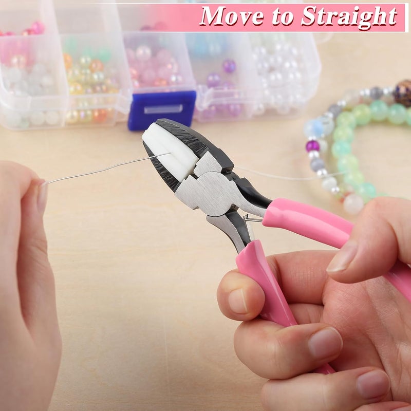 LEONTOOL Flat Nose Pliers for Jewelry Making with 2 Replacement Tips, 5 Inch Soft Jaw Pliers with Consistent Grip, Wire Straightener for Beading, Looping, Gripping, Shaping - Image 5